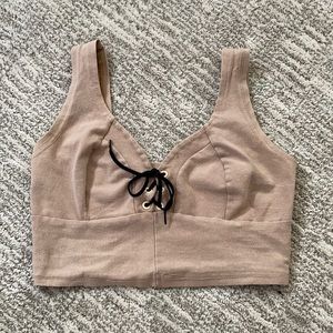 Beige crop top